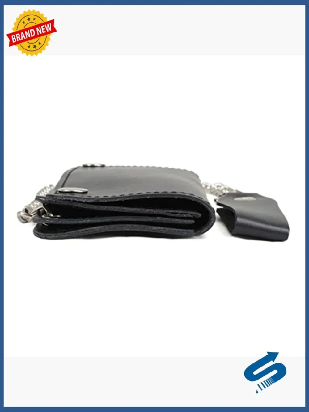 Bi-Fold Anti-Theft Leather Wallet with Removable Chain 14